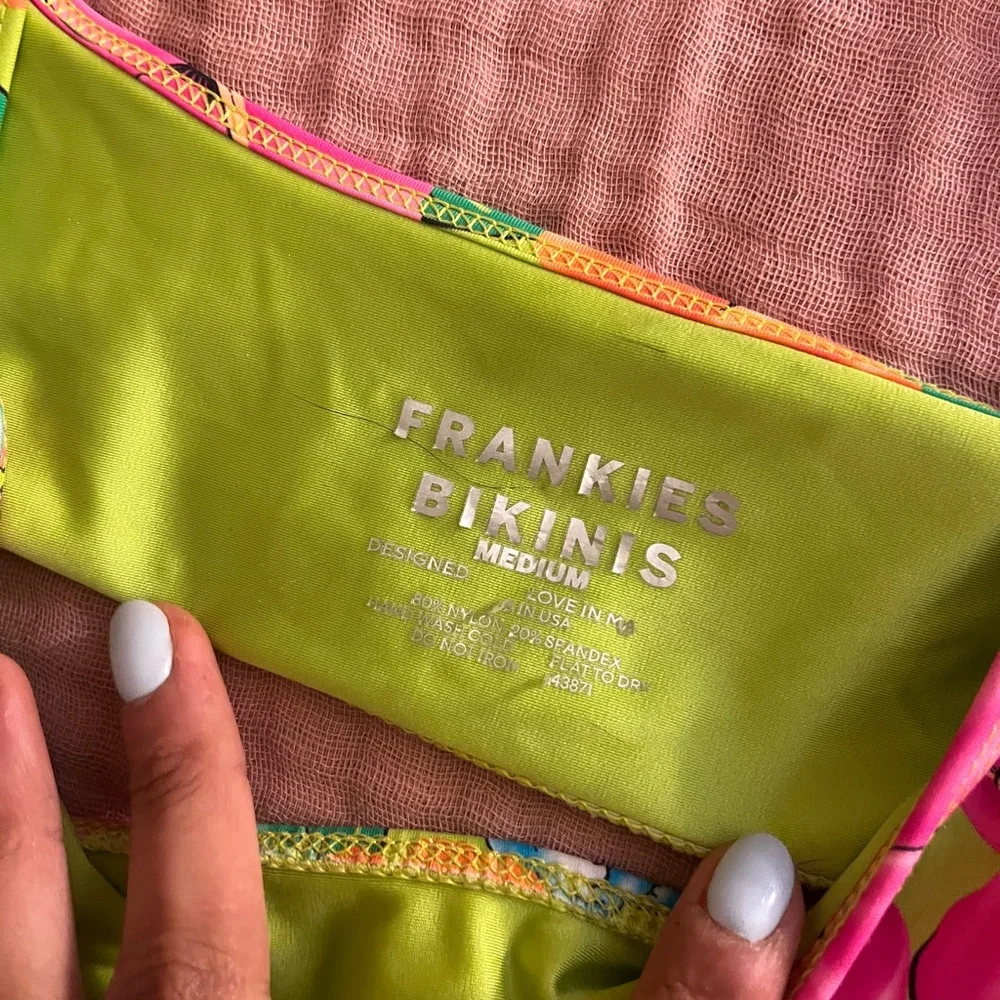 Frankie's Bikinis Floral Neon Bikini - Picture 3 of 4